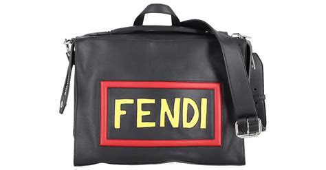 fendi lui bag|Fendi Lui Messenger Crossbody Bag in Black Calfskin Leather.